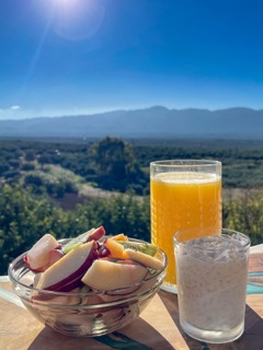 un des petits déjeuners préparés par Alexandra.